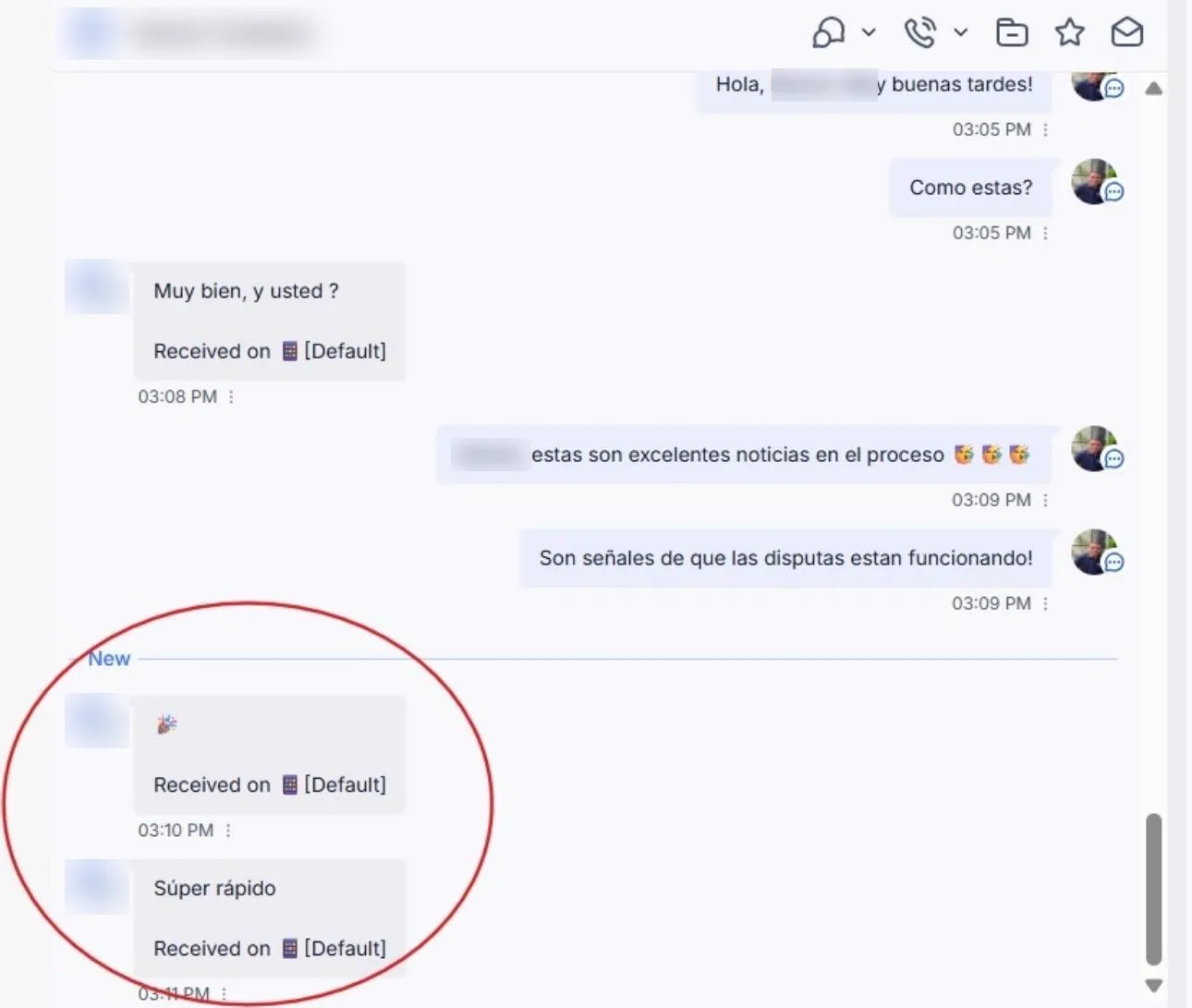 Mensaje de cliente NCA